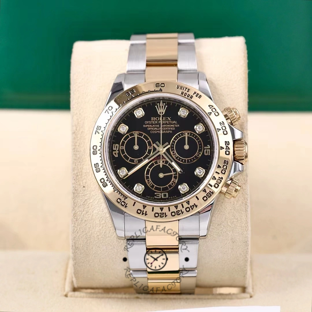Rolex Cosmograph Daytona 116503 Black Diamond Dial 40MM Mens Replica Watch - QualitySwissReplica