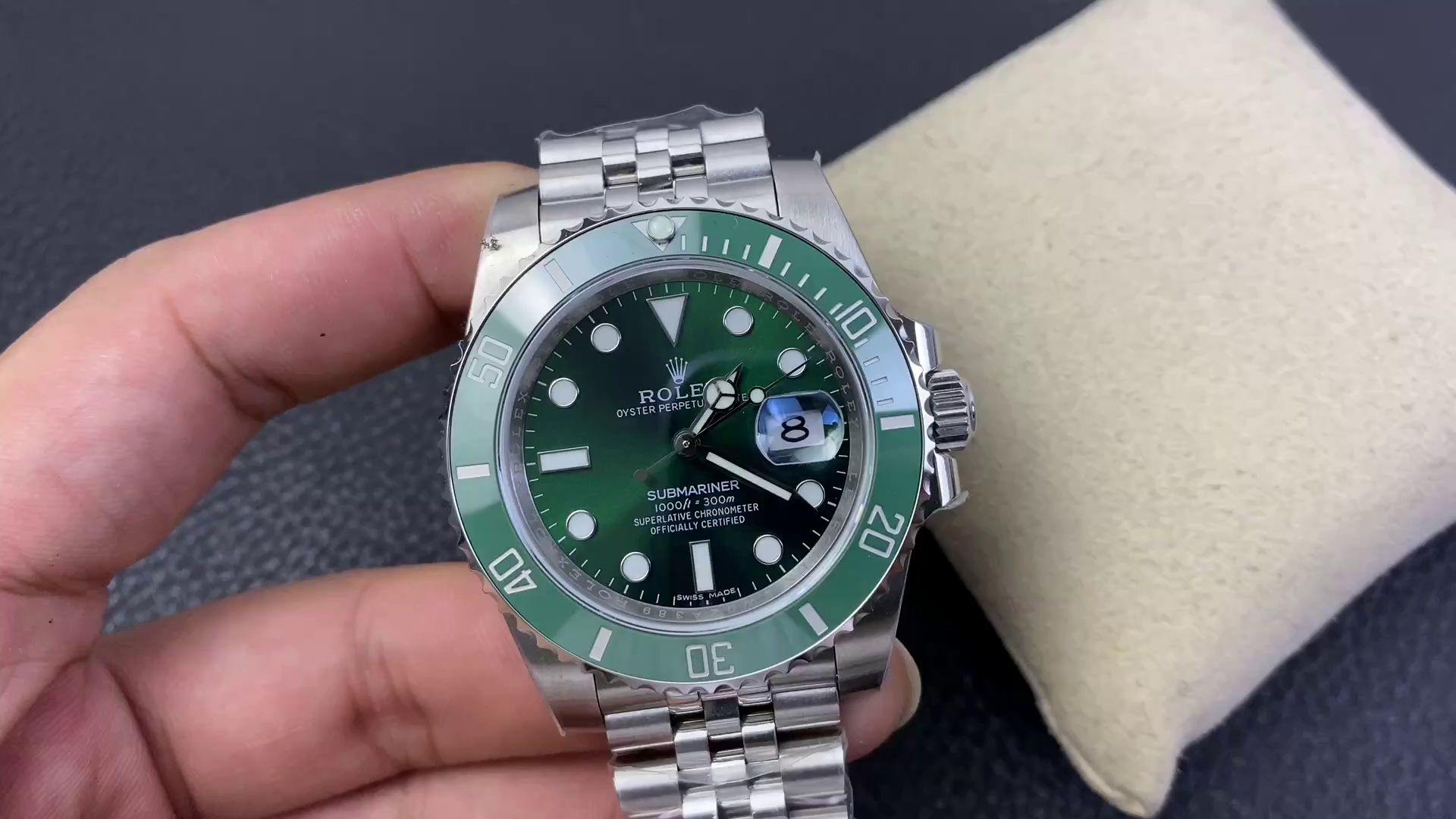 Rolex Submariner 116610LV Jubilee Bracelet 40mm Green Dial Men's Diver - QualitySwissReplica