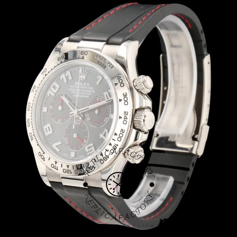 Rolex Daytona 116519 Grey Dial Black RubberB strap 40mm Mens Replica Watch - QualitySwissReplica