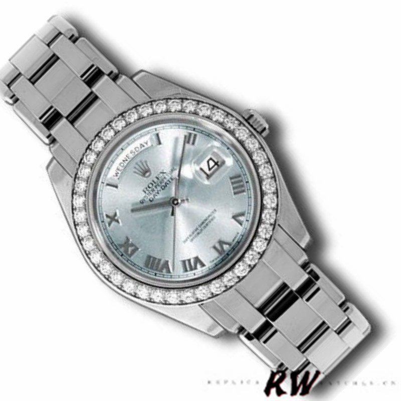 Rolex Day-Date 18946 Ice Blue Roman Dial Special Edition 39MM Mens Replica Watch - QualitySwissReplica