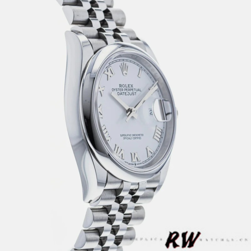 Rolex Datejust 126200 Stainless Steel White Roman Dial 36MM Unisex Replica Watch - QualitySwissReplica