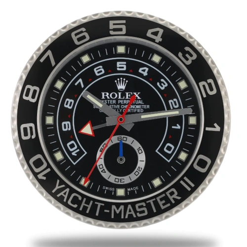 Rolex Yacht Master ll Black Wall Clock - QualitySwissReplica