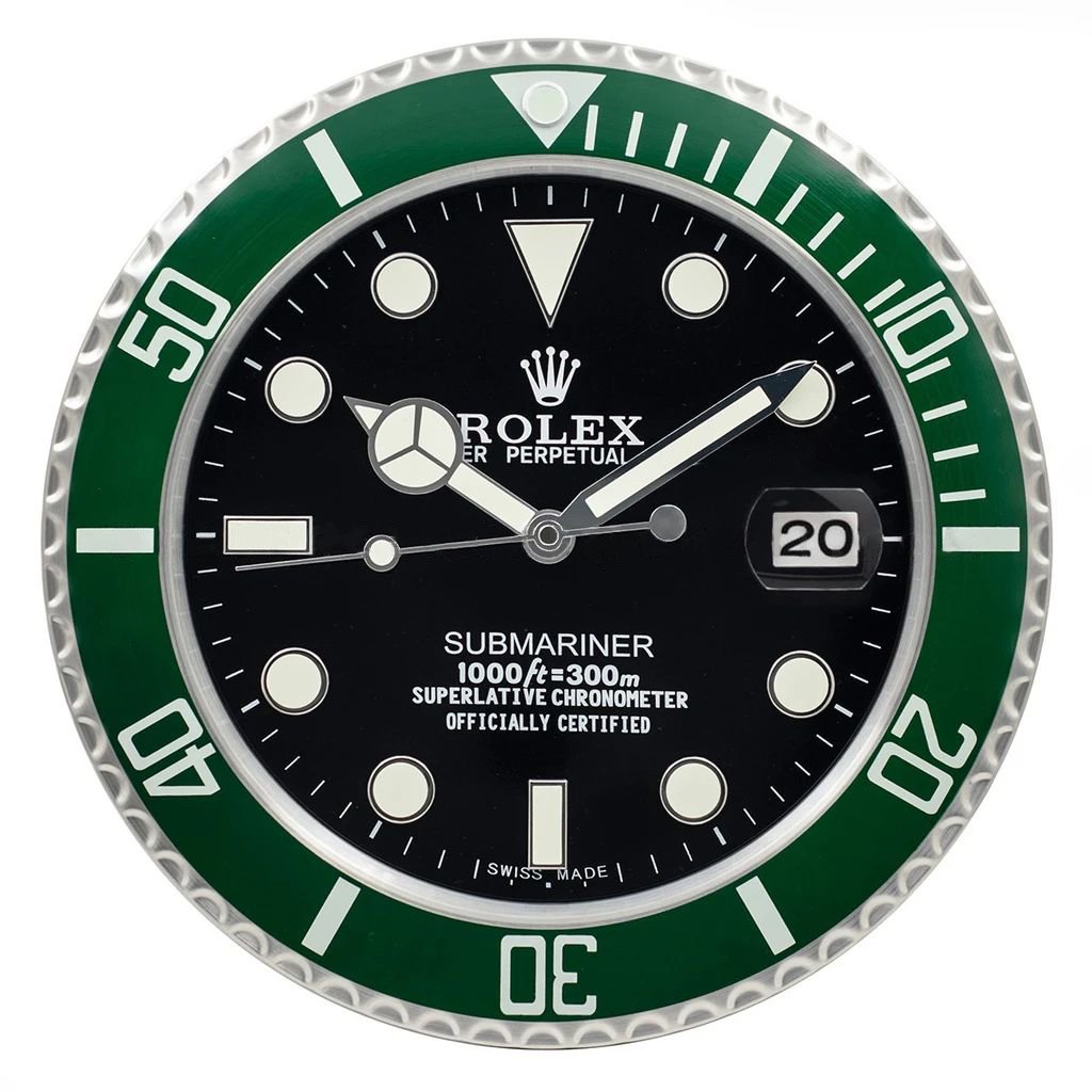 Rolex Submariner Green & Black Wall Clock - QualitySwissReplica