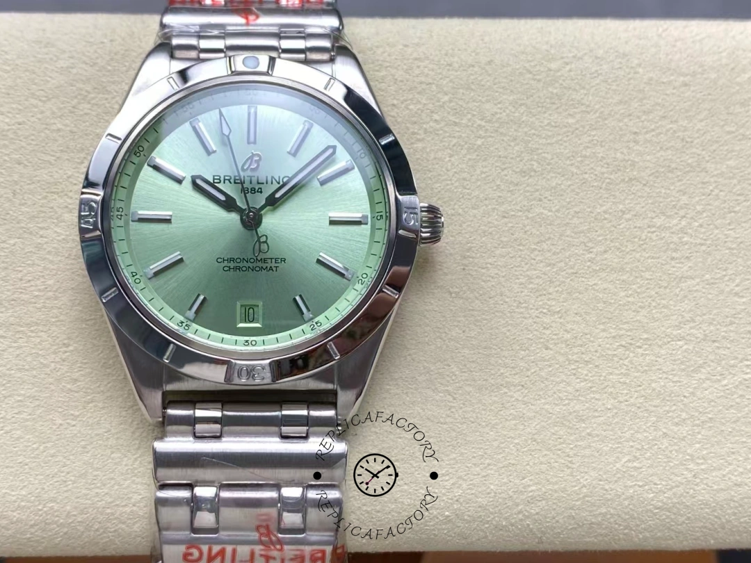 Breitling Chronomat Automatic 36mm Mint Green A10380101L1A1 Replica - QualitySwissReplica