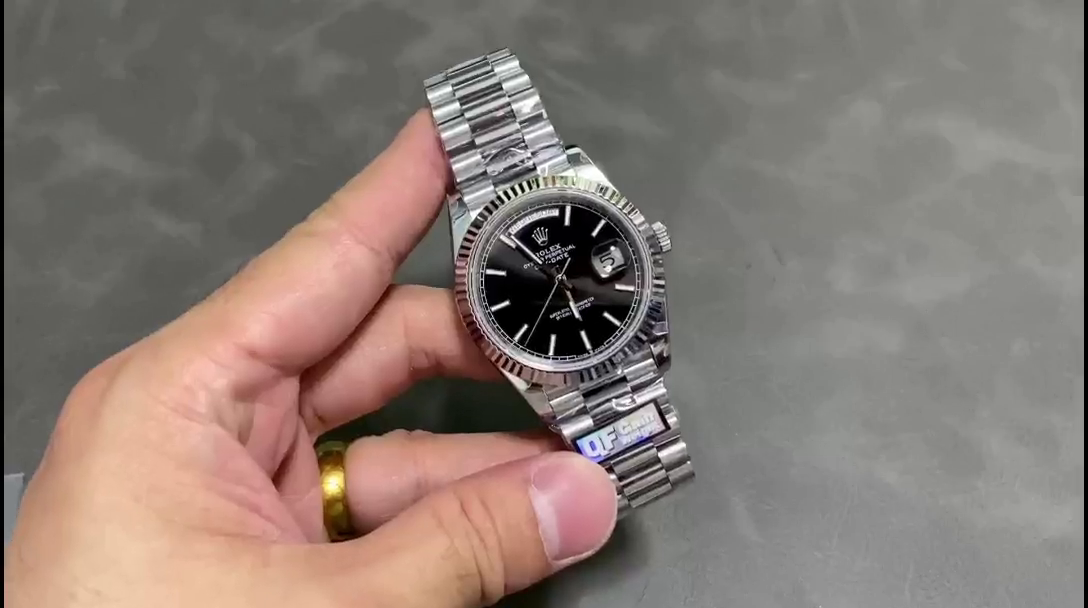Rolex Day Date 40 Platinum Black Dial M228236 0003 Men's Watch - QualitySwissReplica