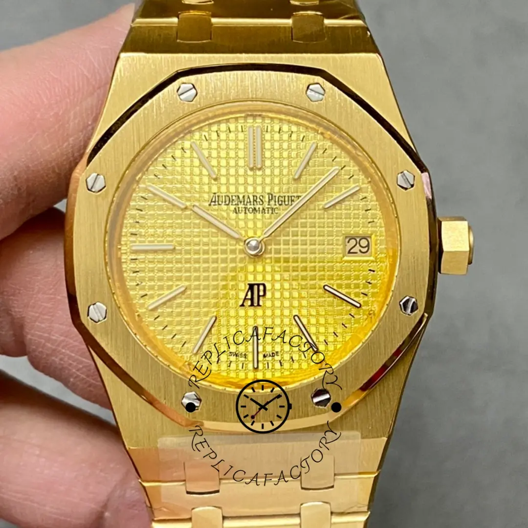 AP Royal Oak Jumbo Extra-Thin 1:1 Clone 15202BA.OO.1240BA.02 Champagne Dial - QualitySwissReplica