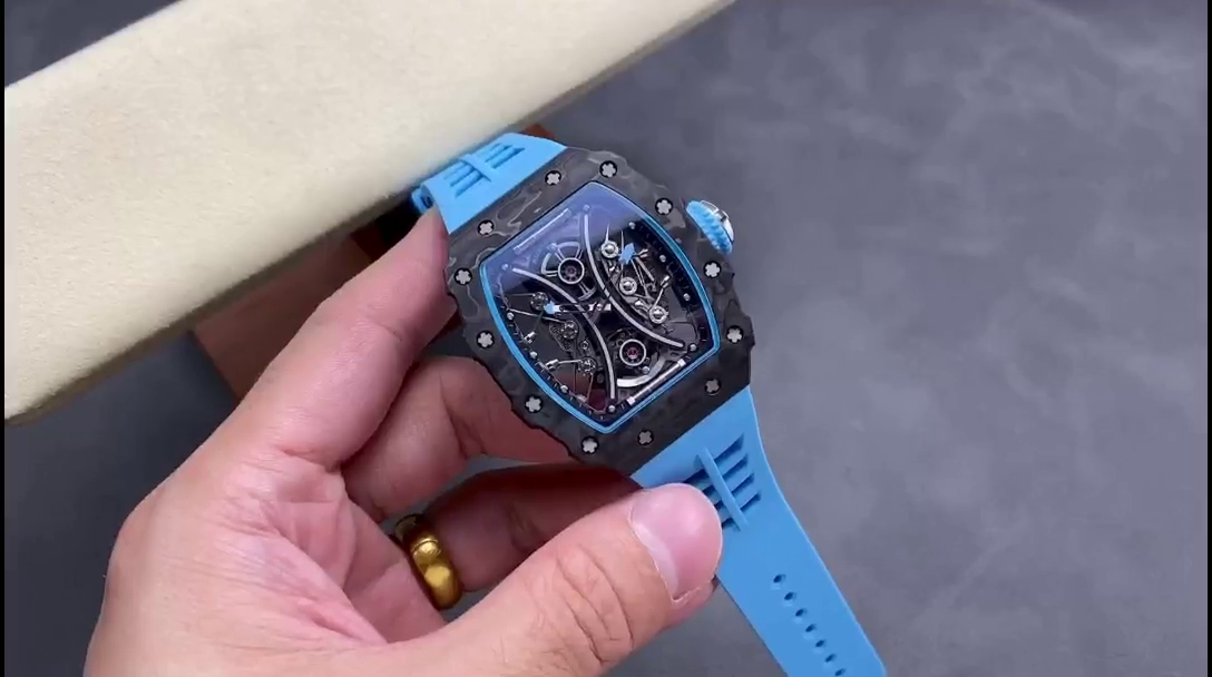 Richard Mille RM 53-01 Tourbillon Pablo Mac Donough Blue Rubber Strap - QualitySwissReplica