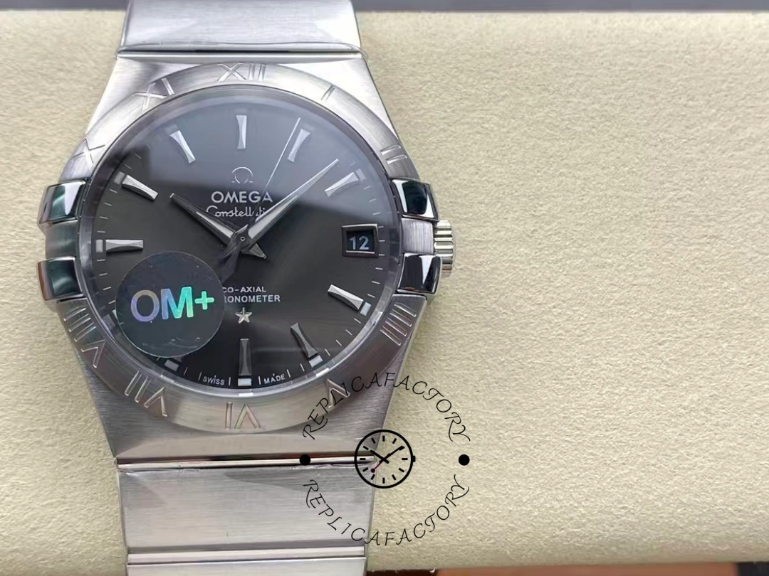 Omega Constellation Co-Axial 38mm 123.10.38.21.06.001 Grey Clone Watch - QualitySwissReplica