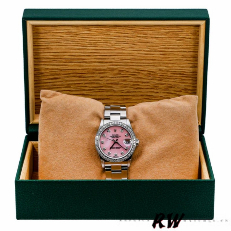Rolex Datejust Pink Diamond Dial Oyster Bracelet 279384RBR PDO 28mm Lady Replica Watch - QualitySwissReplica