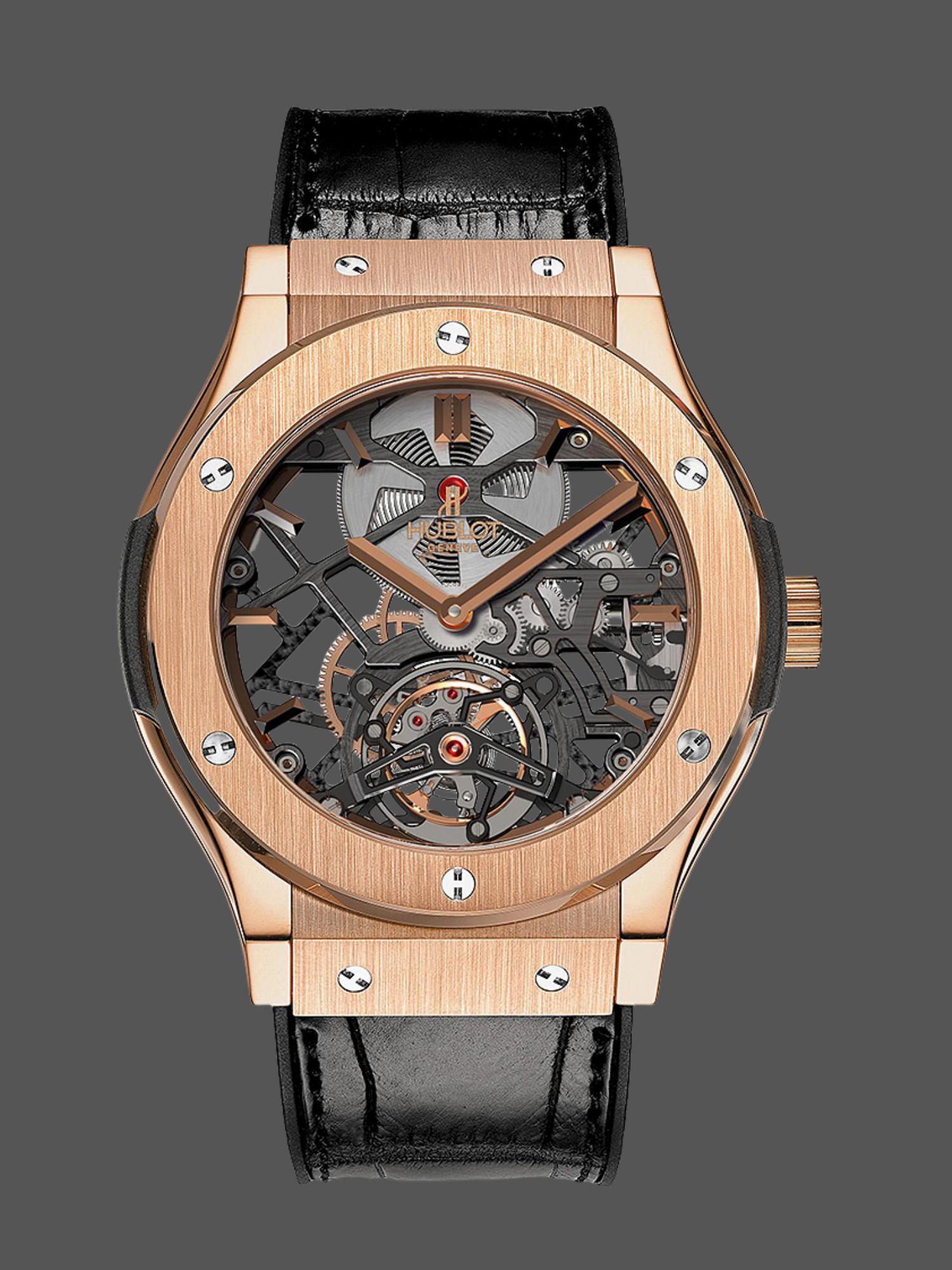 Hublot Classic Fusion Skeleton Tourbillon 505.OX.0180.LR 45mm - QualitySwissReplica