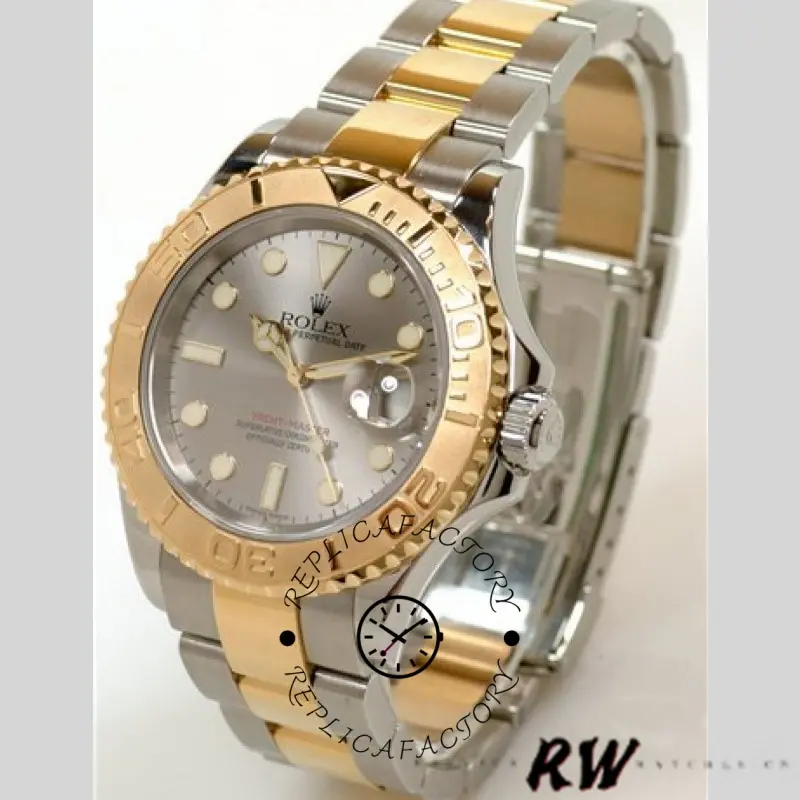 Rolex Yachtmaster 16623 Steel Yellow Gold Rhodium Grey Dial 40MM Mens Replica Watch - QualitySwissReplica