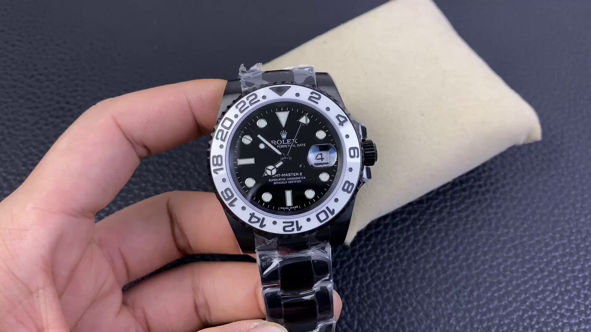 Rolex GMT Master II Black PVD/DLC Coated Black Dial Stainless Steel 16710 Men's Watch - QualitySwissReplica