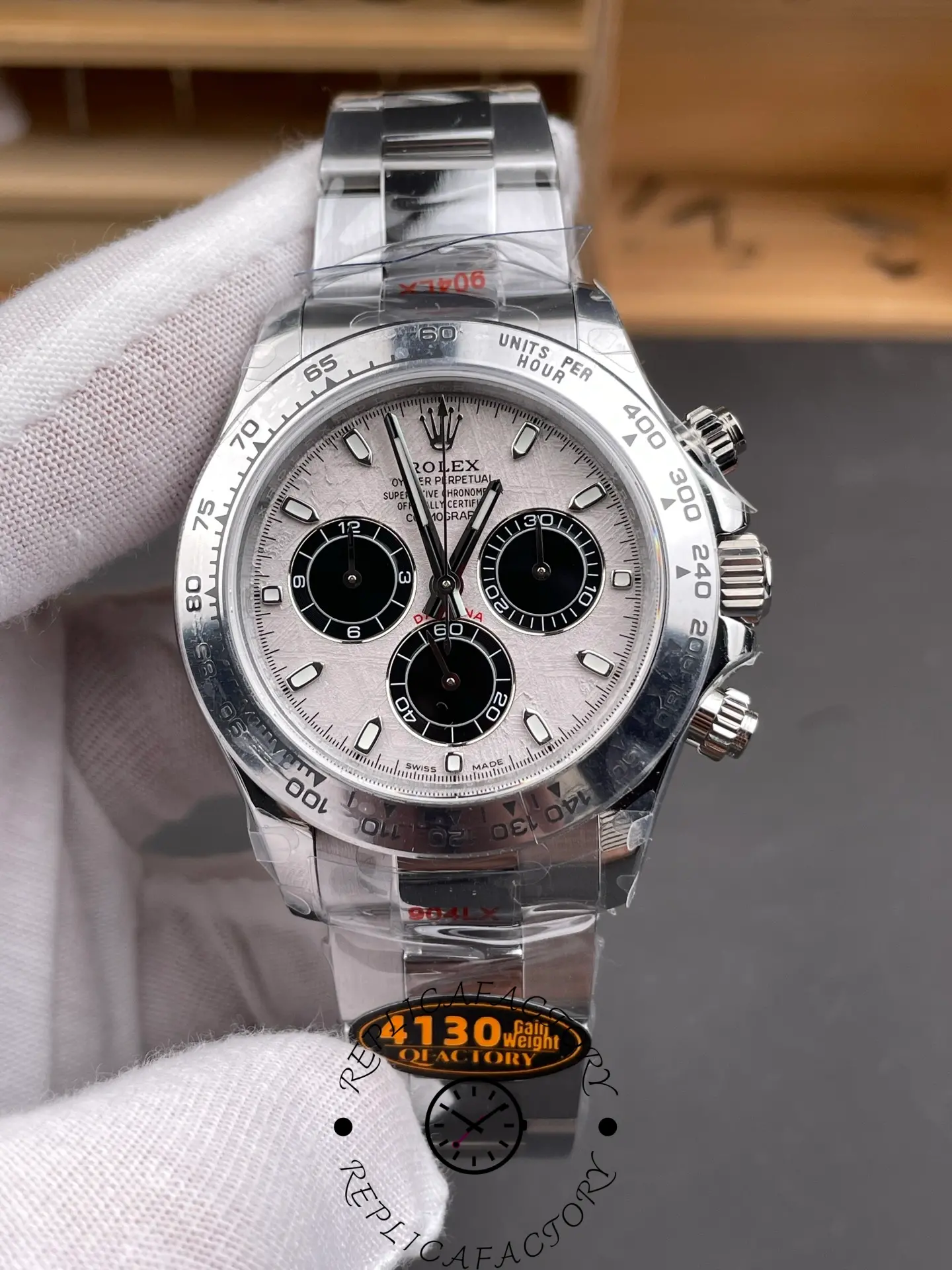 Rolex Cosmograph Daytona 116509 Meteorite Grey Dial 40MM Mens Replica Watch - QualitySwissReplica