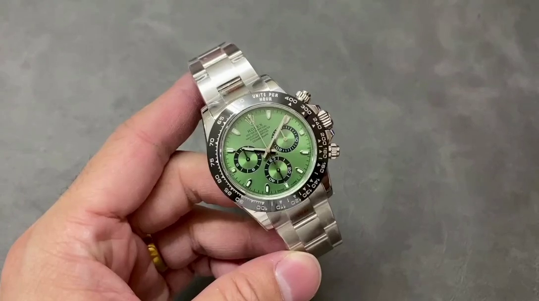 Rolex Daytona Platinum Green Dial Ceramic Bezel LNIB 126506 40mm Stainless Steel Men's Watch - QualitySwissReplica