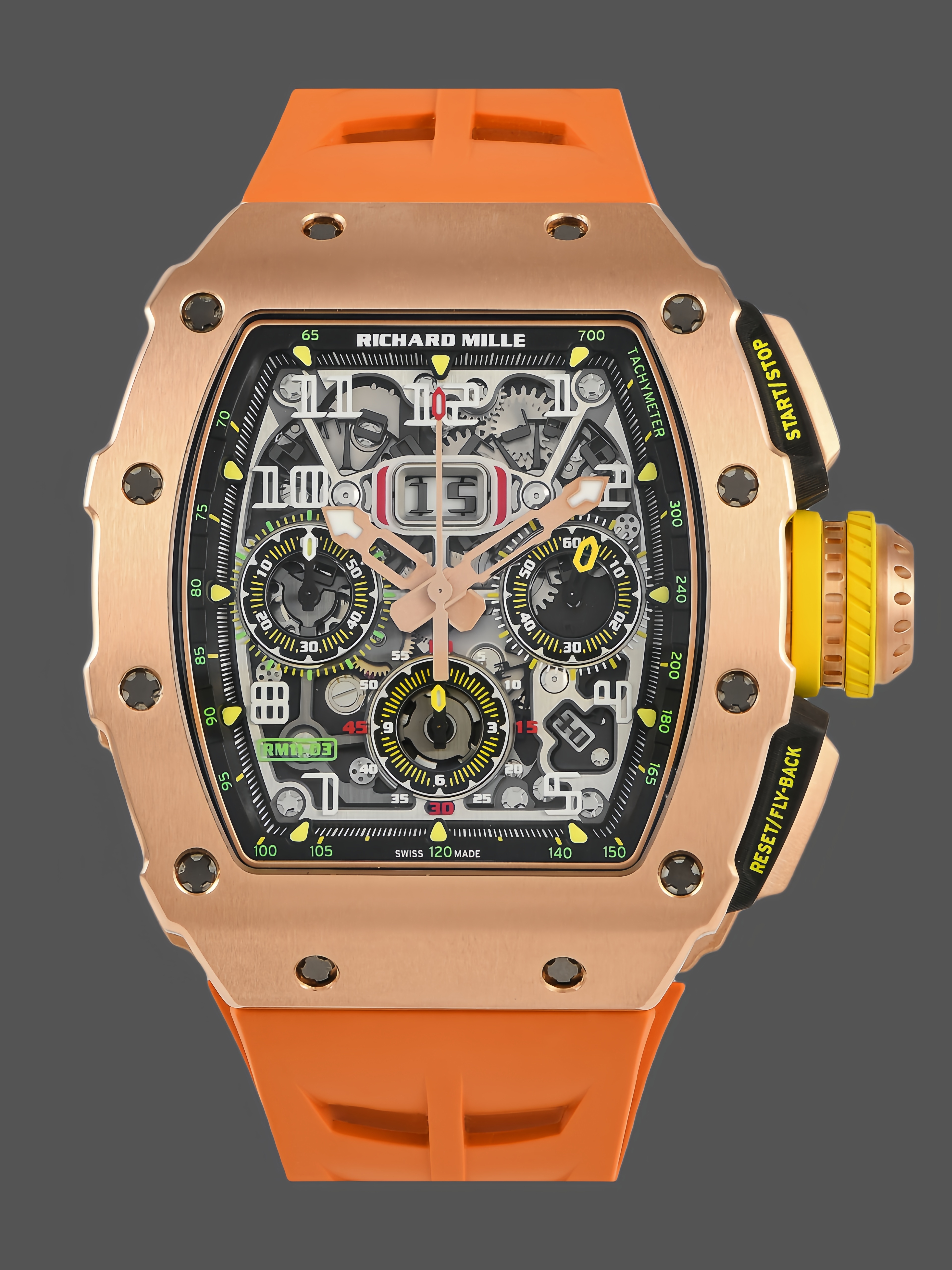Richard Mille RM11-03 Orange Rubber Automatic Flyback Chronograph - QualitySwissReplica