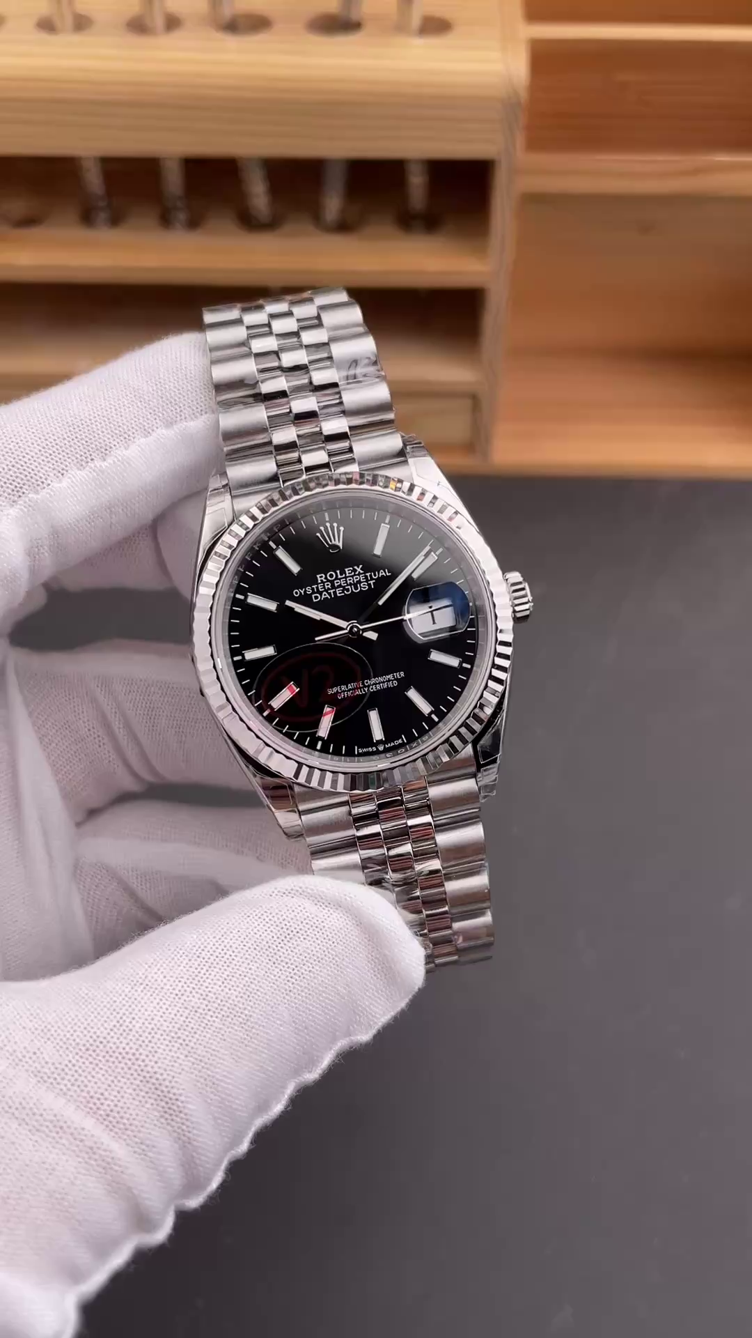 Rolex Datejust 126234 Fluted Bezel Black Index Dial 36MM Unisex Replica Watch - QualitySwissReplica