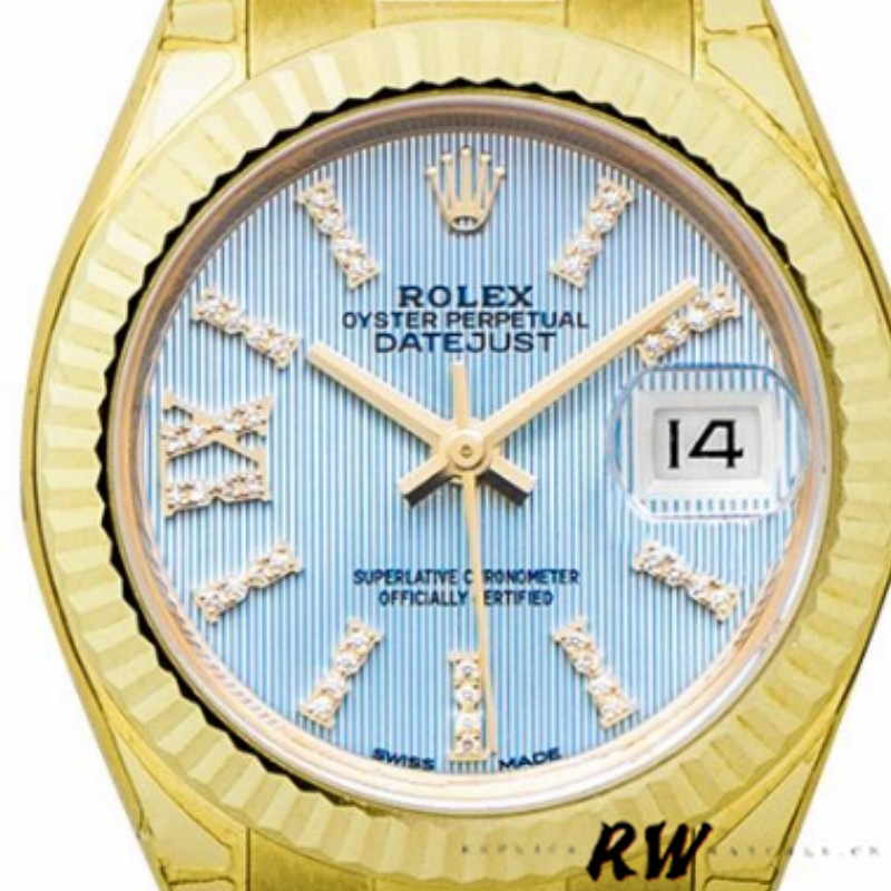 Rolex Datejust 279178 Cornflower Blue Dial Fluted Bezel 28mm Lady Replica Watch - QualitySwissReplica