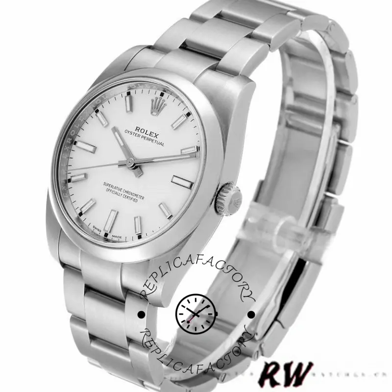 Rolex Oyster Perpetual Air-King 114200 White Index Dial 34mm Unisex Replica watch - QualitySwissReplica