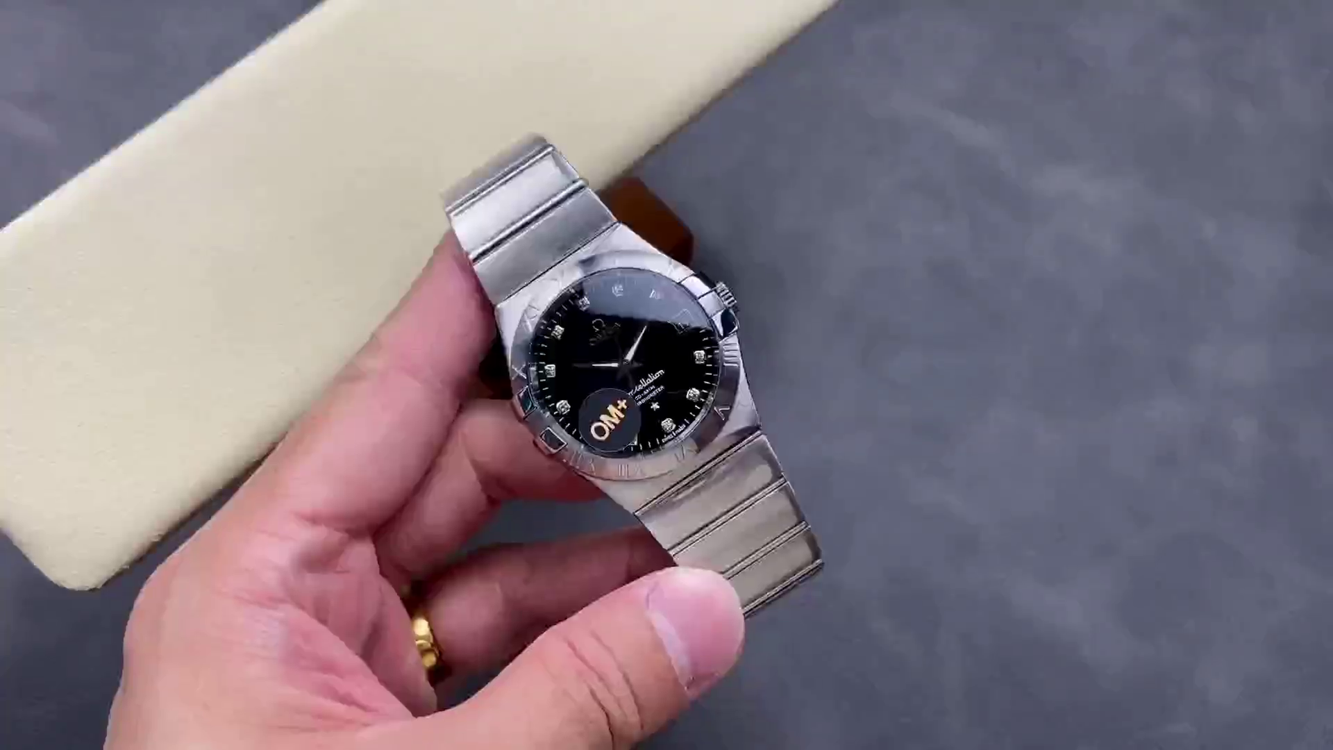 Omega Constellation Automatic 123.10.38.21.51.001 Replica Black Diamond Dial - QualitySwissReplica