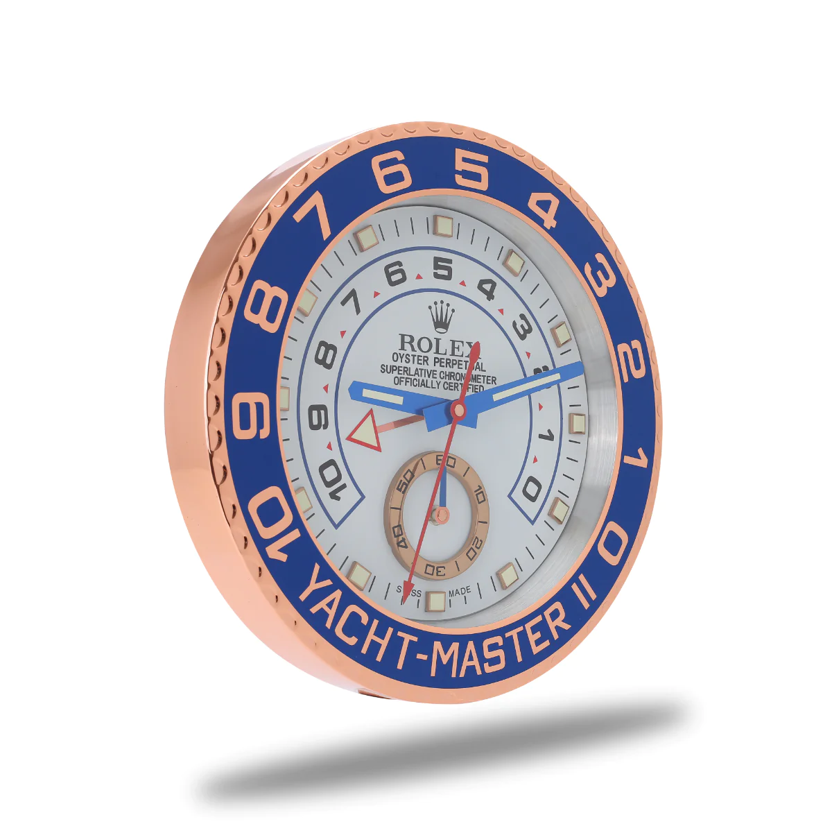 Rolex Yacht Master ll Rose & White Wall Clock - QualitySwissReplica