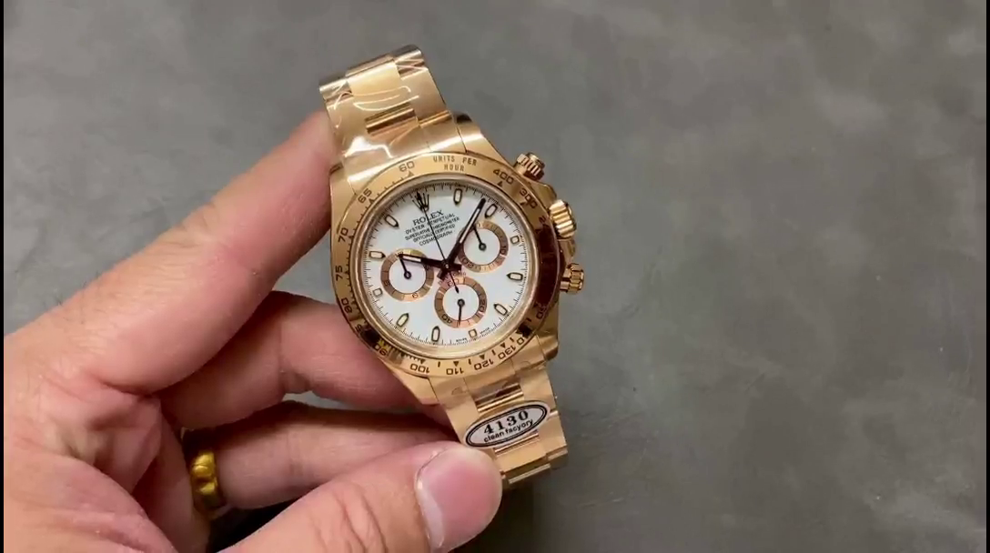 Rolex Daytona 126508 18K Rose Gold White Dial Men's Watch - QualitySwissReplica