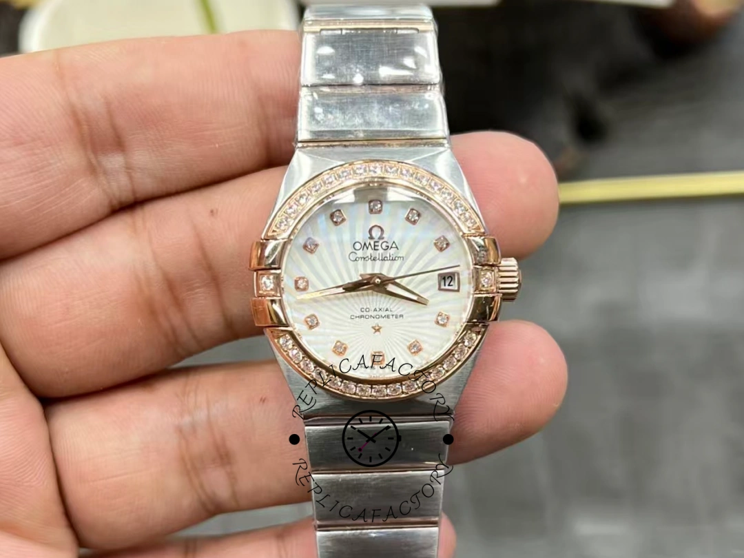 Omega Constellation Co-Axial Clone Chronometer 27mm 123.25.27.20.55.001 - QualitySwissReplica