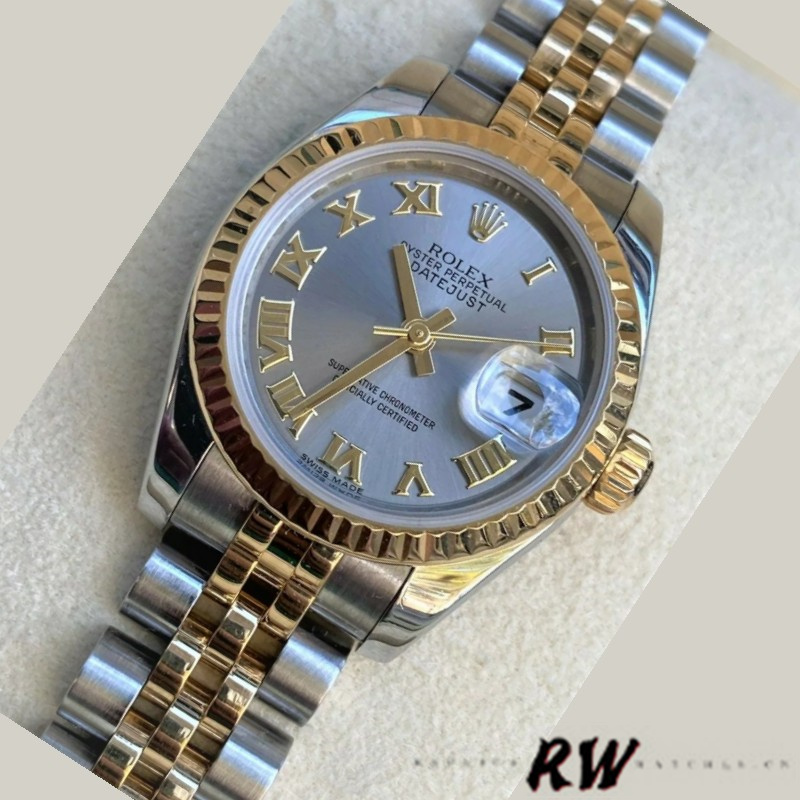 Rolex Datejust 179173 Grey Roman Numeral Dial 26MM Lady Replica Watch - QualitySwissReplica