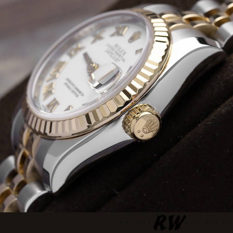 Rolex Datejust 179173 White Roman Numeral Dial 26MM Lady Replica Watch - QualitySwissReplica