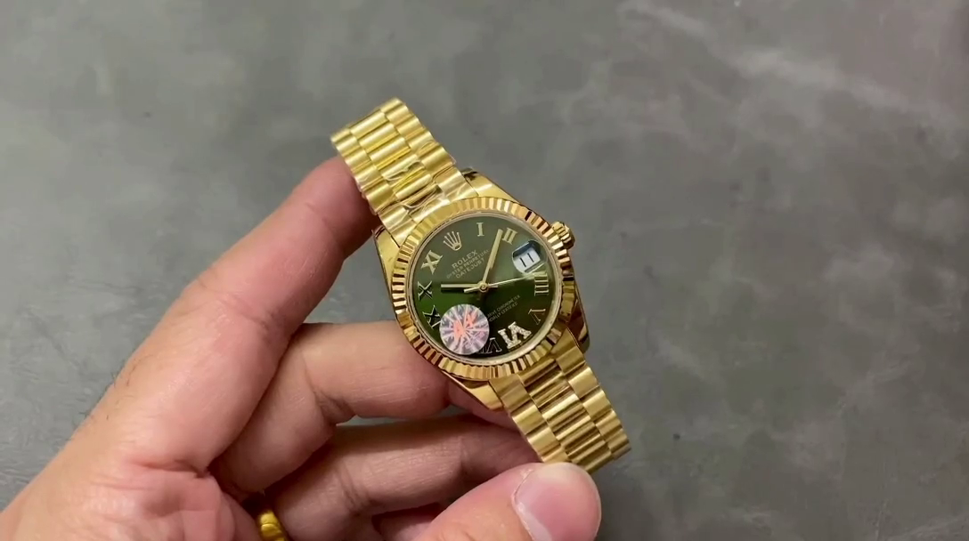Rolex Datejust 31 Yellow Gold Green Dial m278278 0030 Women's Watch - QualitySwissReplica