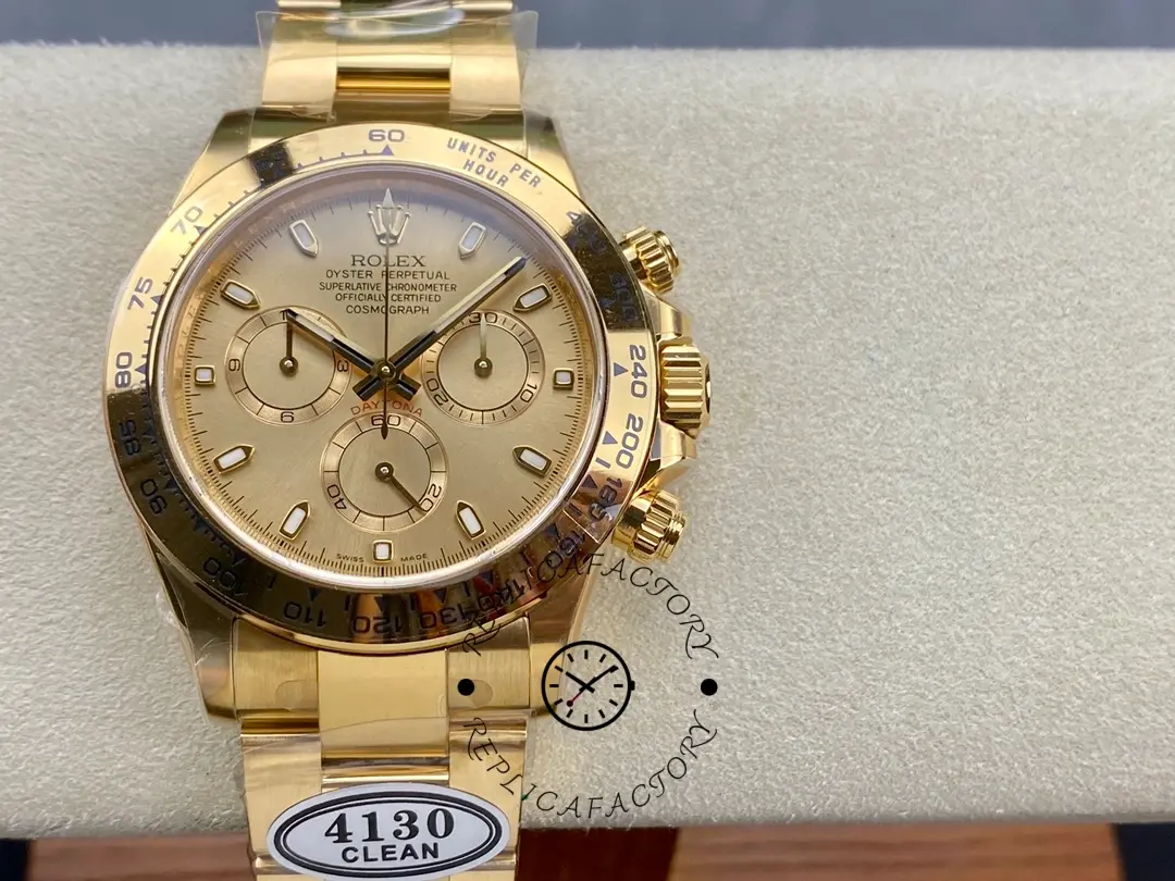 Rolex Cosmograph Daytona 116528 Champagne Index Dial 40MM Mens Replica Watch - QualitySwissReplica