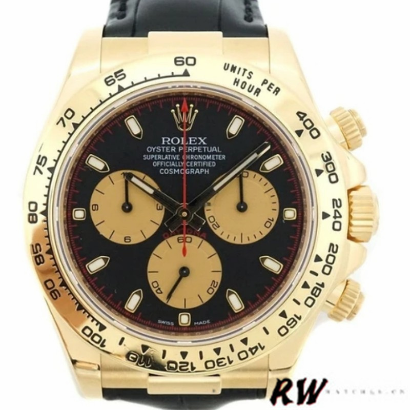 Rolex Cosmograph Daytona 116518 Black And Champagne Dial 40mm Mens Replica Watch - QualitySwissReplica