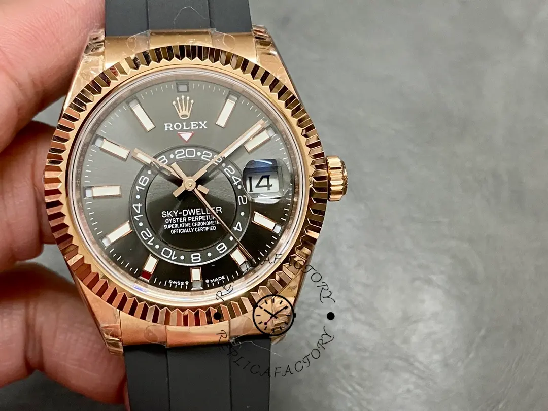 Rolex Sky Dweller 42mm Slate Oysterflex m336235 0004 - QualitySwissReplica