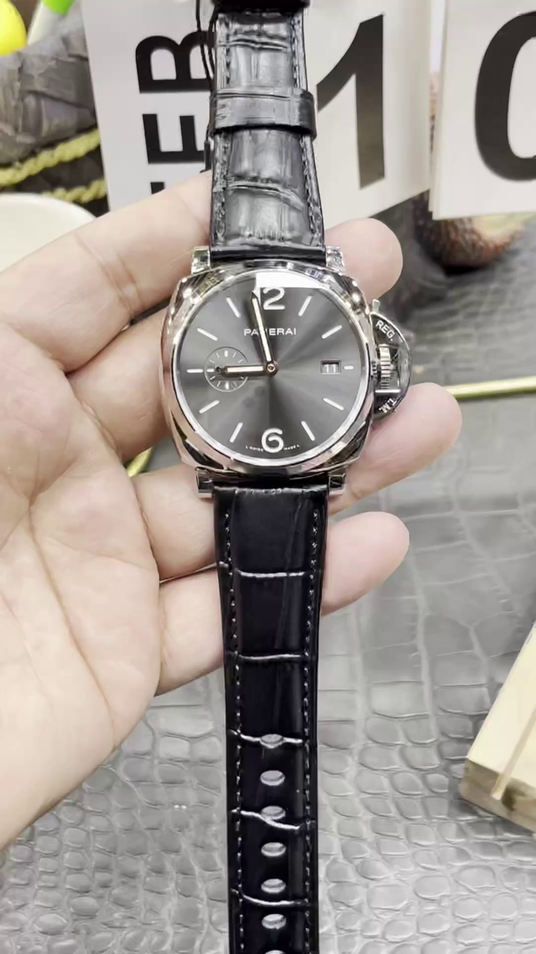 Panerai Luminor Due PAM01250 Anthracite Arabic Dial Replica 3 Days Date 42MM - QualitySwissReplica