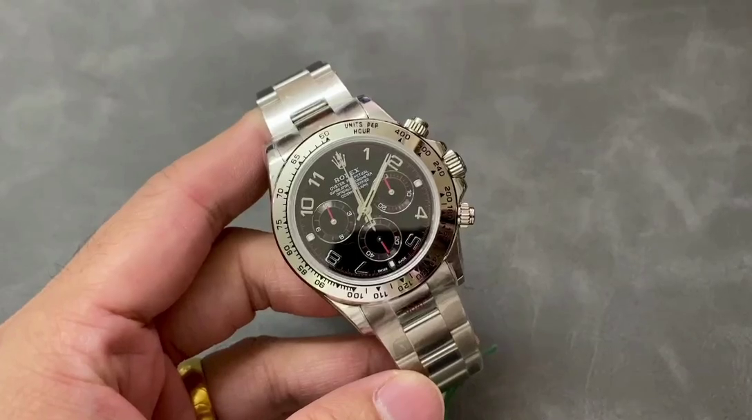 Rolex Cosmograph Daytona 116509 Black Arabic Dial White Gold 40MM Mens Replica Watch - QualitySwissReplica