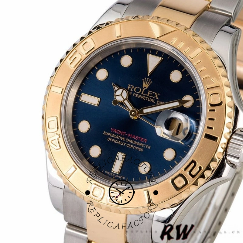 Rolex Yachtmaster 16623 Steel Yellow Gold Blue Dial 40MM Mens Replica Watch - QualitySwissReplica
