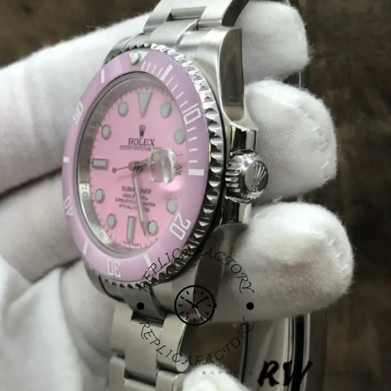 Rolex Submariner Date 116610LN Stainless Steel Oyster 40MM Pink Dial Mens Replica Watch - QualitySwissReplica