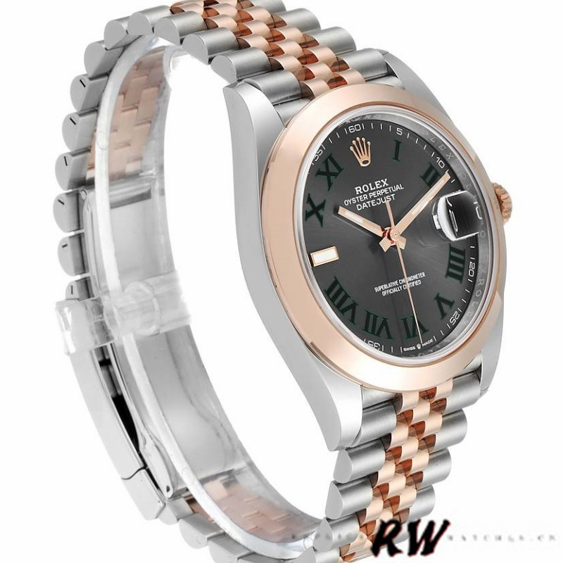 Rolex Datejust 126301 Rose Gold Slate Grey Wimbledon Dial 41MM Mens Replica Watch - QualitySwissReplica