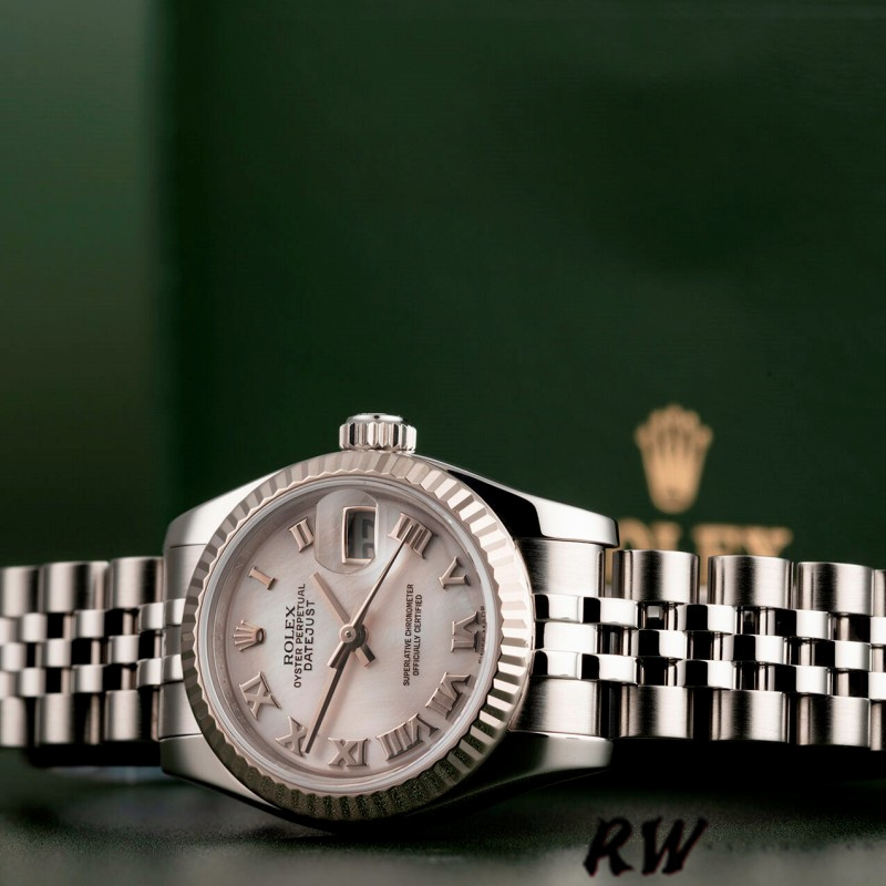 Rolex Datejust 179174 Mother of Pearl Pink Dial Fluted Bezel 26MM Lady Replica Watch - QualitySwissReplica