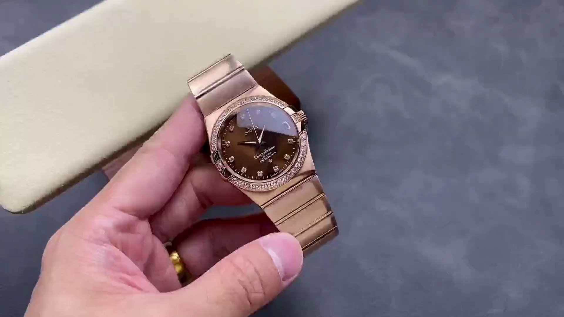 Omega Constellation 123.55.38.21.63.001 Brown Dial 38mm Clone Watch - QualitySwissReplica