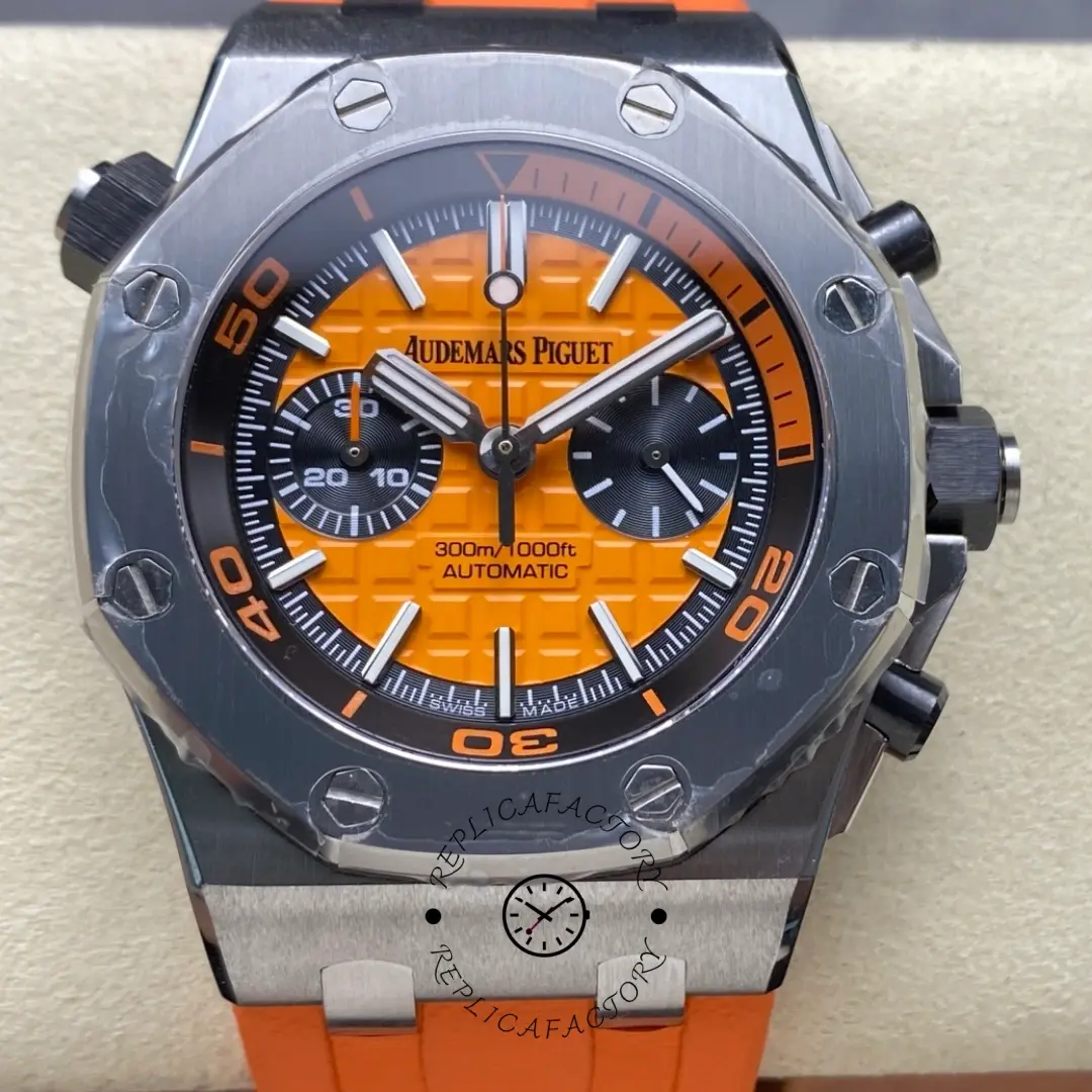 Replica AP Royal Oak Offshore Diver Orange Rubber 26703ST.OO.A070CA.01 - QualitySwissReplica