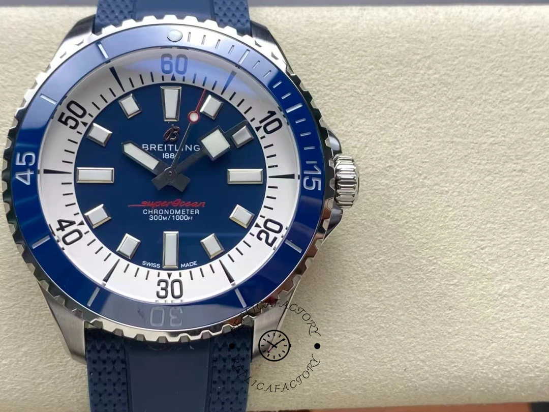 Breitling Superocean Blue Ceramic Bezel Watch A17375E71C1S1 Replica Automatic 42 - QualitySwissReplica