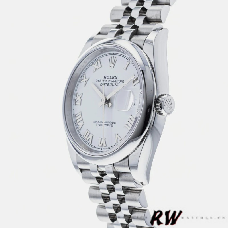 Rolex Datejust 126200 Stainless Steel White Roman Dial 36MM Unisex Replica Watch - QualitySwissReplica
