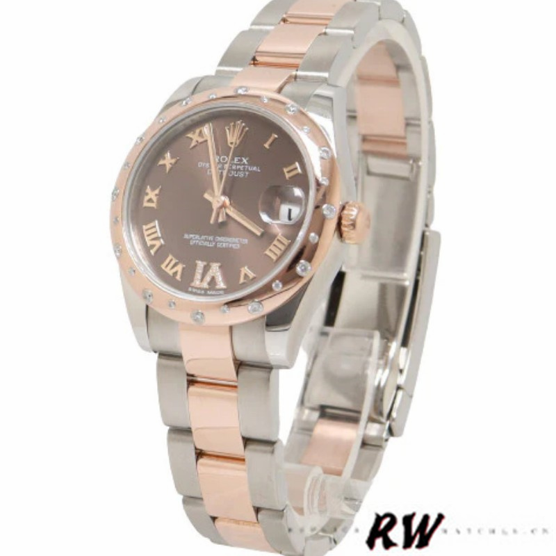 Rolex Datejust 178341 Chocolate Brown Roman Numeral Dial 31MM Lady Replica Watch - QualitySwissReplica