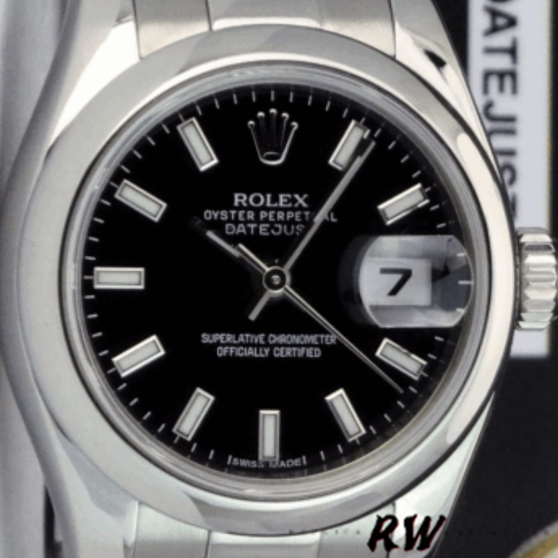 Rolex Datejust 179160 Black Index Dial Domed Bezel 26MM Lady Replica Watch - QualitySwissReplica
