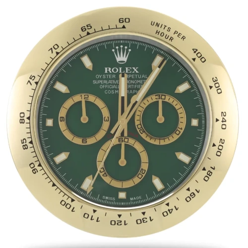 Rolex Daytona Gold & Green Wall Clock - QualitySwissReplica