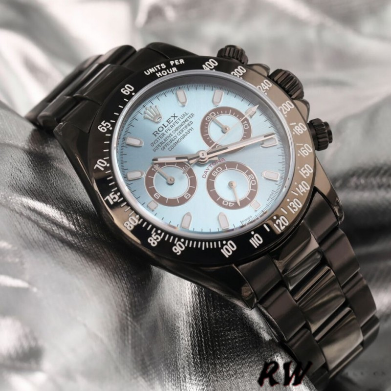 Rolex Daytona 116523 Black PVDDLC Coated Stainless Steel 40mm Mens Replica Watch - QualitySwissReplica