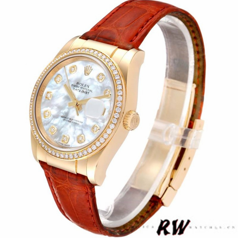 Rolex Datejust 116188 Mother of Pearl Diamond 36mm Unisex Replica Watch - QualitySwissReplica
