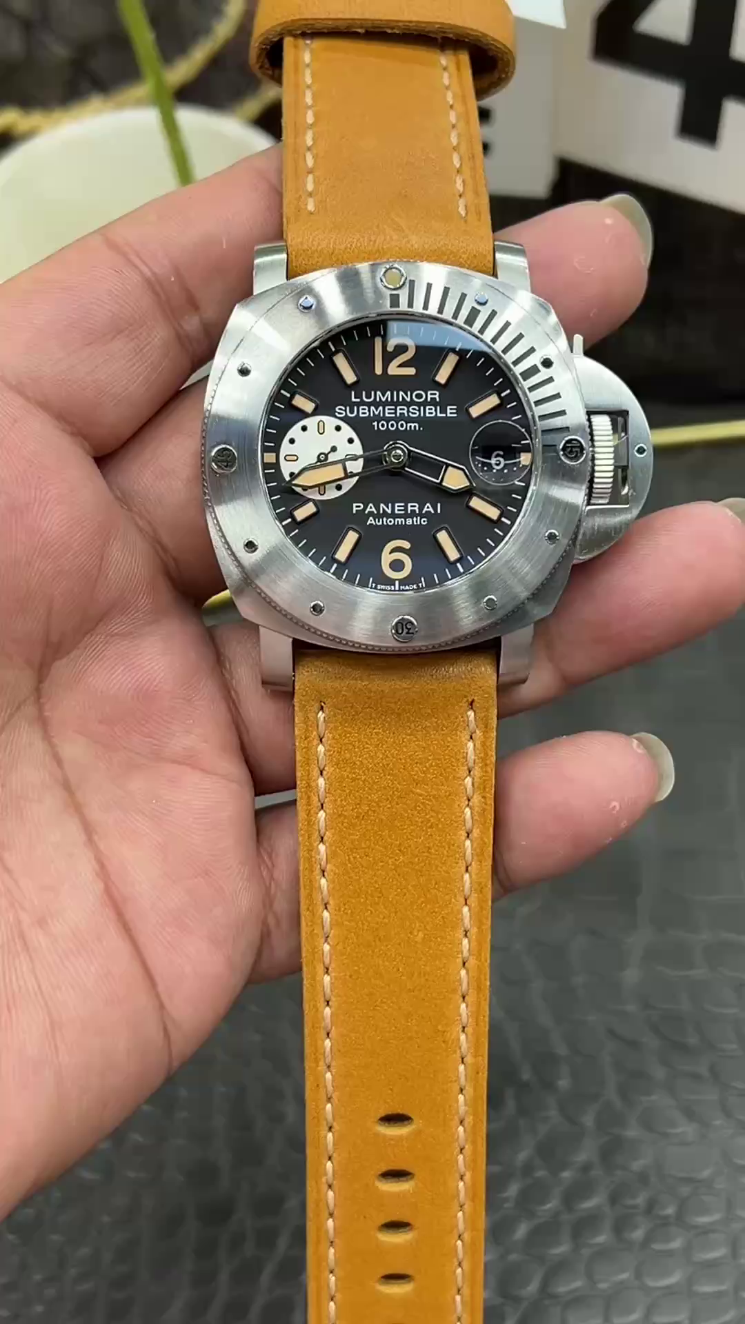 Panerai Luminor Submersible 1000m PAM00064 Automatic 47mm Replica Leather Strap - QualitySwissReplica