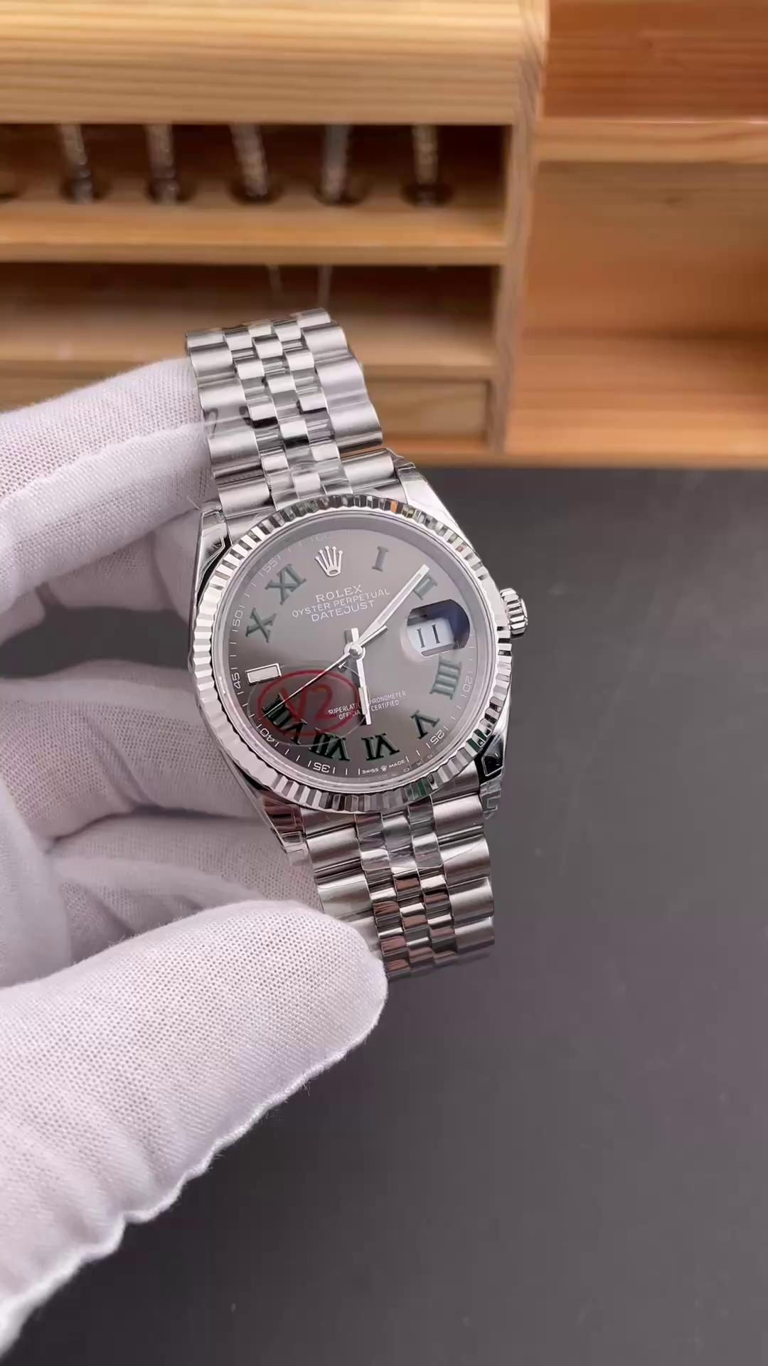 Rolex Datejust 126234 Slate Grey Wimbledon Dial 36MM Unisex Replica Watch - QualitySwissReplica