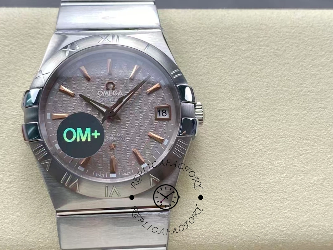 Omega Constellation Automatic Embossed Lozenge Dial 123.10.38.21.06.002 Replica - QualitySwissReplica